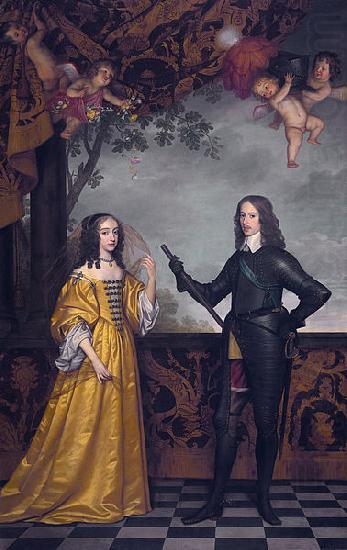 Gerard van Honthorst Willem II (1626-50), prince of Orange, and his wife Maria Stuart china oil painting image